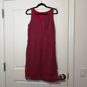 Tristan & Iseut Red Geometric Sleeveless Dress Size 8